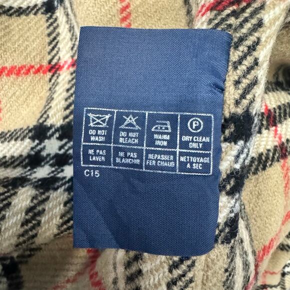 Burberrys’ Vintage 100% Wool Nova Check Coat Liner / Vest Made in England - Picture 9 of 9